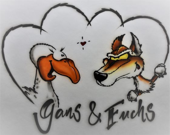 Gans und Fuchs