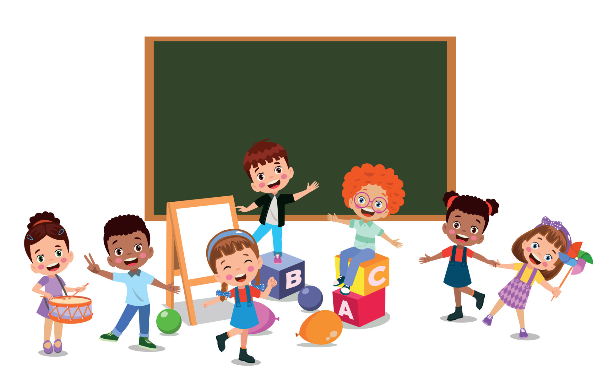 Happy students 