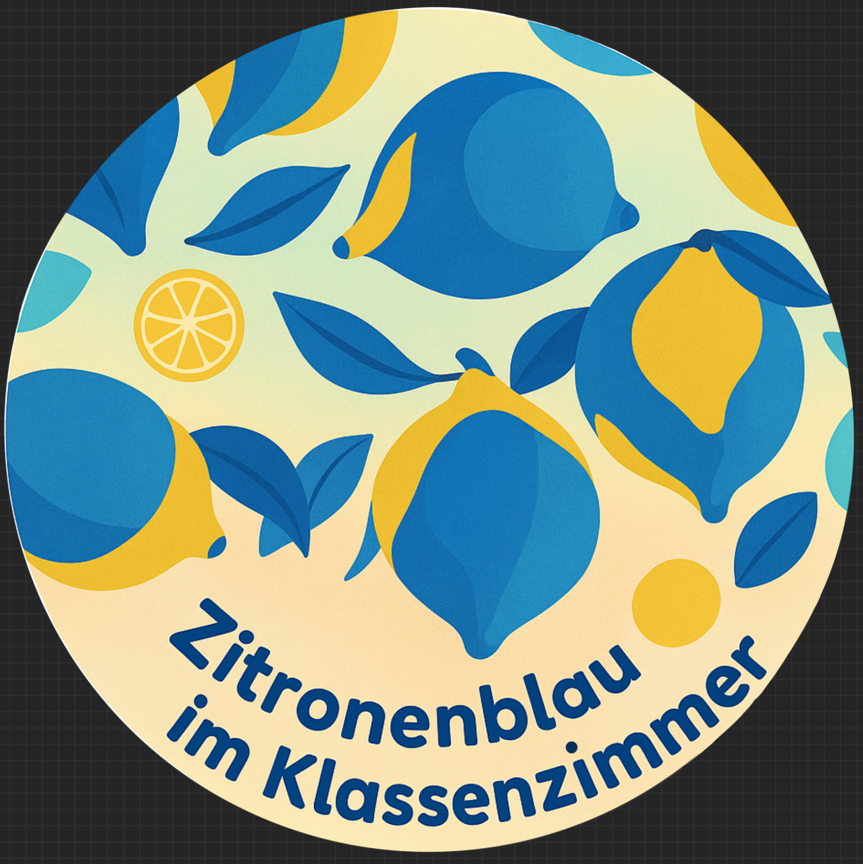 Zitronenblau im Klassenzimmer